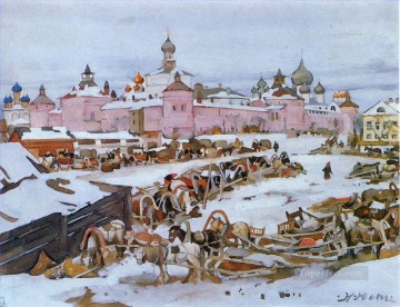 El Kremlin de Rostov 1916 Konstantin Yuon Pinturas al óleo